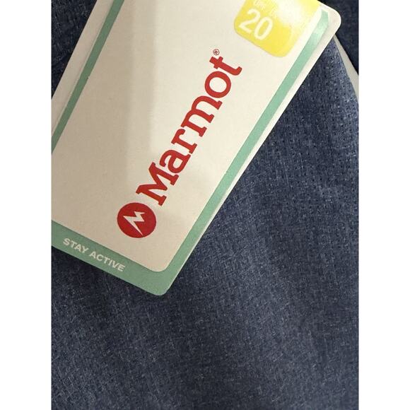 NWT MENS MARMOT AEROBORA Long Sleeve Arctic Navy Button Shirt Size Large L - Picture 3 of 4